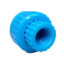 PVC Fitting - Short Union, Thread Type, TF, Blue 1/2"