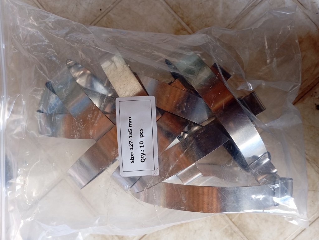 Hose Clamp - T Bolt, SS304, 127-135MM