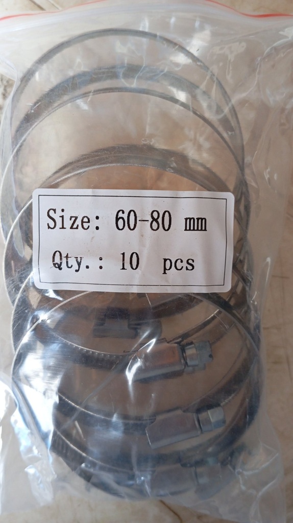 Hose Clamp - Germany Type, W2-203SS, 60-80MM