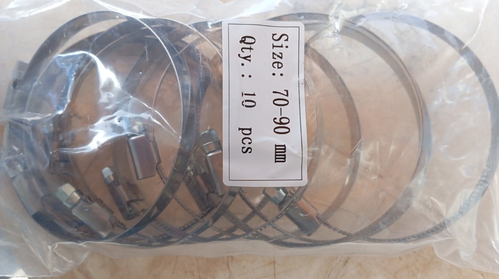 Hose Clamp - Germany Type, W2-203SS, 70-90MM
