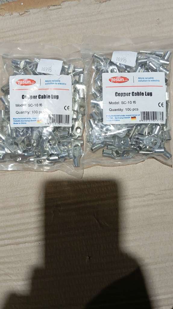 Cable Lug, Copper, SC-10 F6