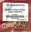 Return Oil Pipe Copper Gasket 8-98065992-0 90430-T0008, No. 566(11-2)