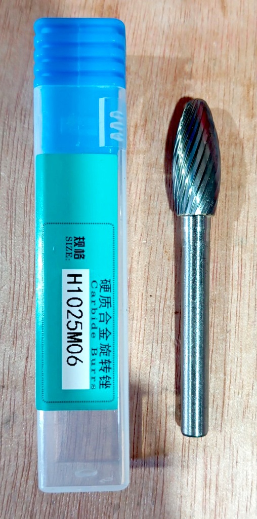 Carbide Rotary Tool - Flame Shape (H Type) PTA-C16-000008 (H1025M06)