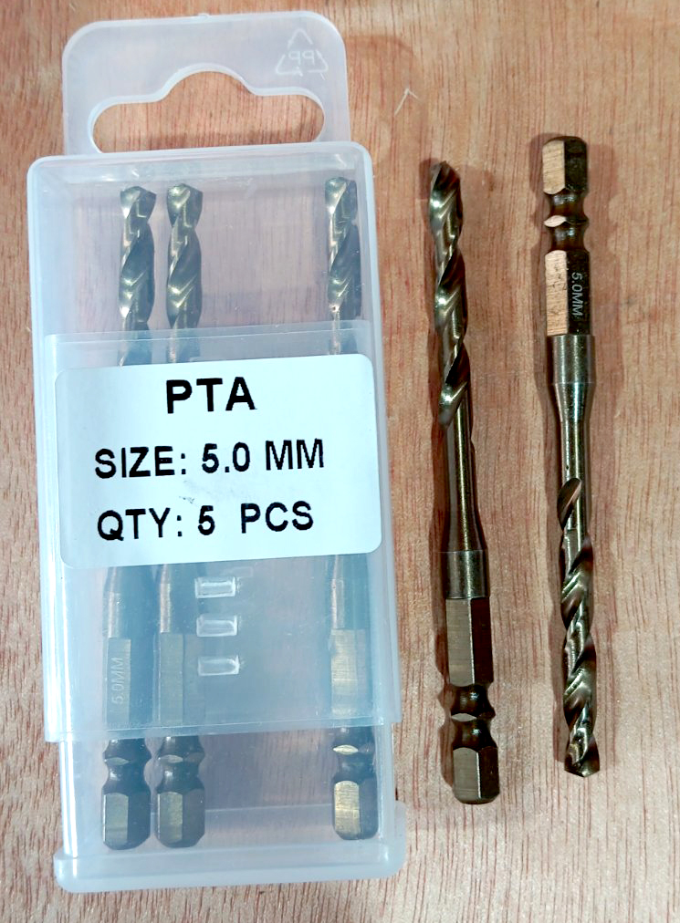 HSS Hex Shank Twist Drill, 5MM