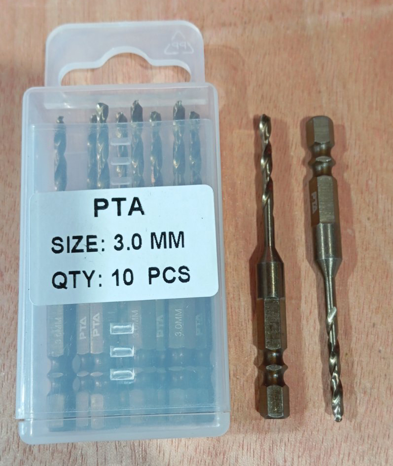 HSS Hex Shank Twist Drill, 3MM