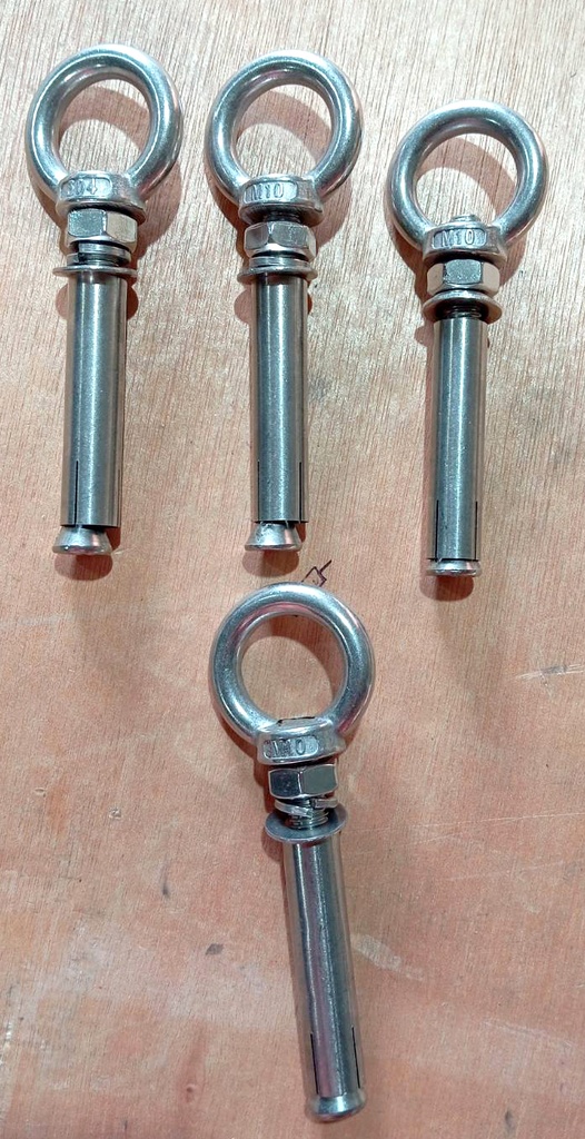 Concrete Expansion Eye Bolt - SS304, M10*90MM