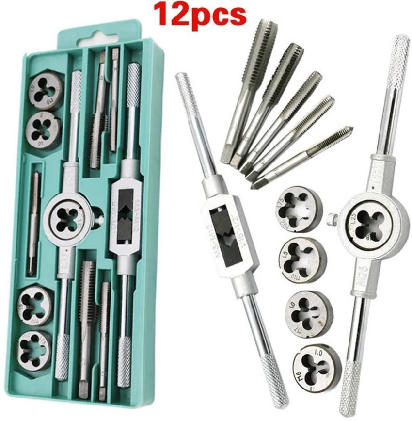 Tap and Die Set (6-12MM) 12Pcs/Set)