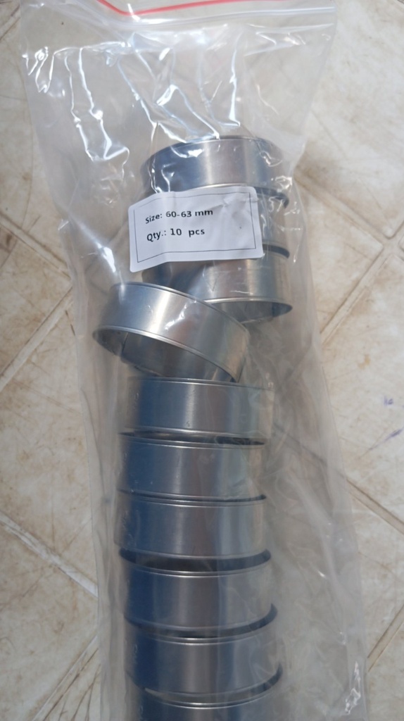 Hose Clamp - T Bolt, SS304, 60-63MM