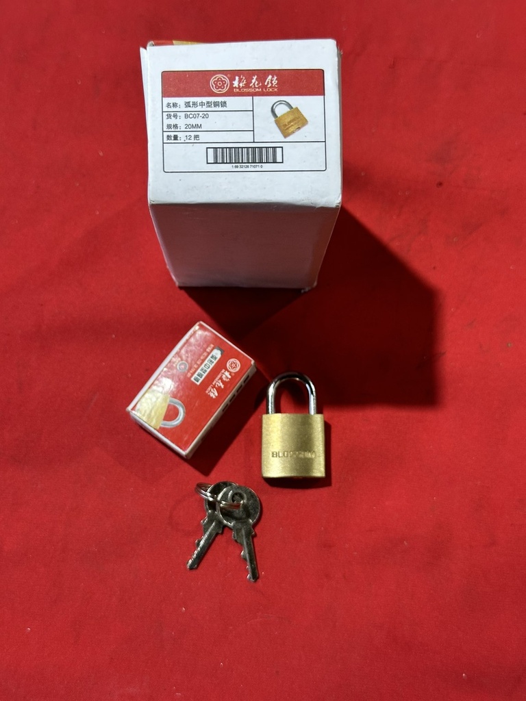 Padlock With 2Stl Key China 20MM, Copper
