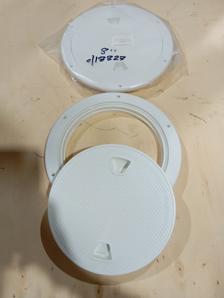 Deck Plate, White Color, 8"