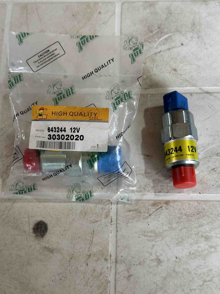 Fuel Shut Off Solenoid 716/30098, 12V (JCB214-2/JCB 3CX)