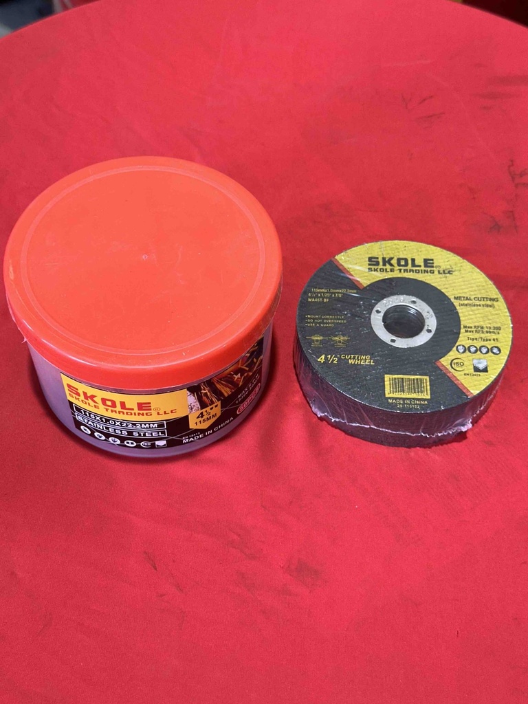 Cutting Wheel SS 4.5" (115x1.2x22MM) Skole Brand