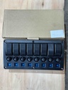Fuse Rocker Switch Panel, Black Color, 8 Gang