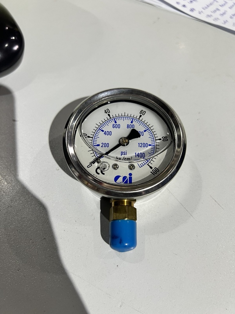 Hydraulic Pressure Gauge 100Bar (1500psi)
