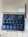 Fuse Rocker Switch Panel, Black Color, 6 Gang