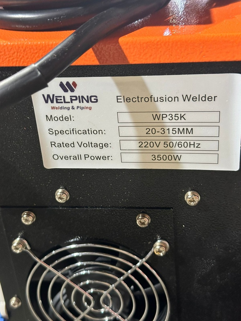 Electrofusion Welding Machine with Scanner 20-315mm, WP35K, Brand: Welping