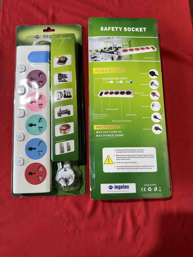 Electrical Socket Extension 5Way*5Mtr