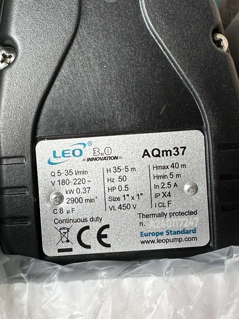 Peripheral Pump (1") AQM37 (180-220v/50Hz)