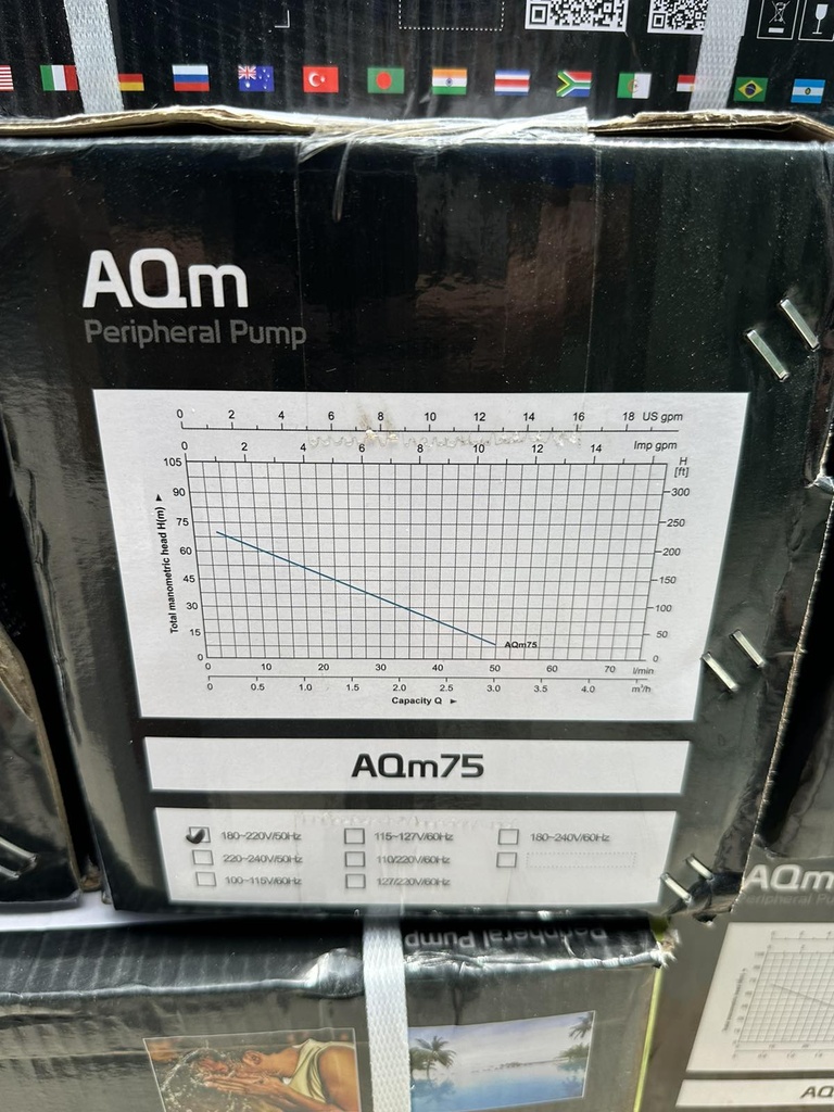 Peripheral Pump (1") AQM75 (180-220V/50Hz)