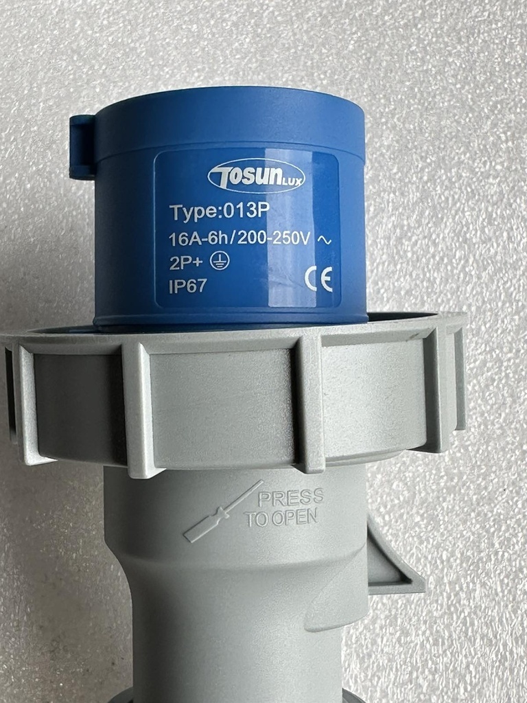 PC Plug Socket Coupling IP67, 013P, Male, 16A, 3P, 230V