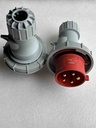 PC Plug Socket Coupling IP67, 025P, Male, 32A, 5P, 400V