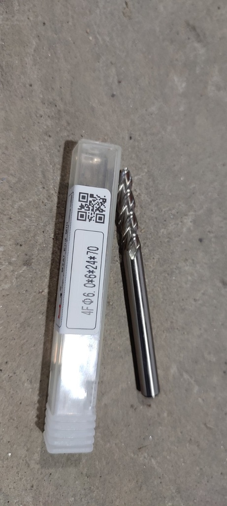 End Milling Cutter - Extended M2L Fully Ground 4-Blade, 6X Blade 24 (HS275)