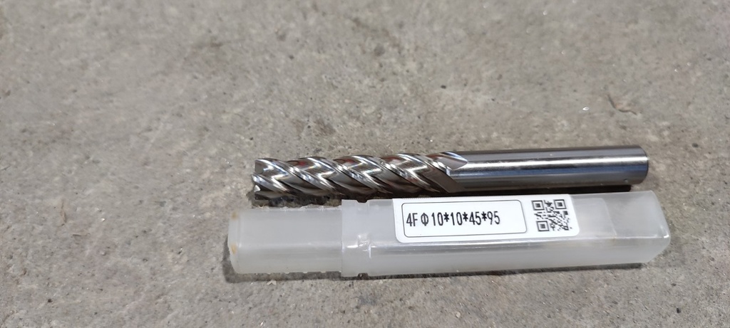 End Milling Cutter - Extended M2L Fully Ground 4-Blade, 10X Blade 45 (HS275)