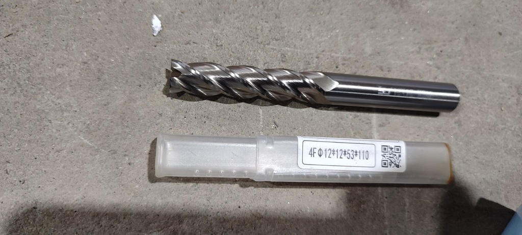 End Milling Cutter - Extended M2L Fully Ground 4-Blade, 12X Blade 53 (HS275)