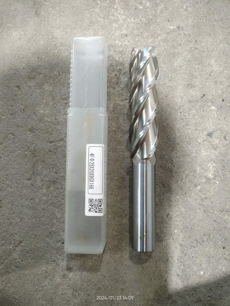 End Milling Cutter - Extended M2L Fully Ground 4-Blade, 25x Edge 90 (HS275)