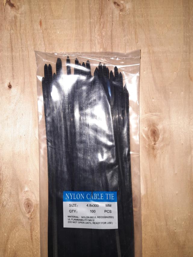 Cable Tie 4.8*300MM (100Pcs/Pkt) Black