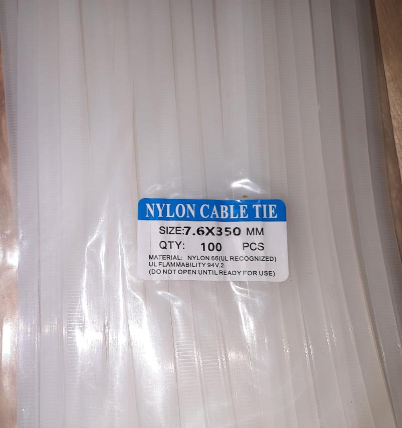 Cable Tie 7.6*350MM (100Pcs/Pkt) White