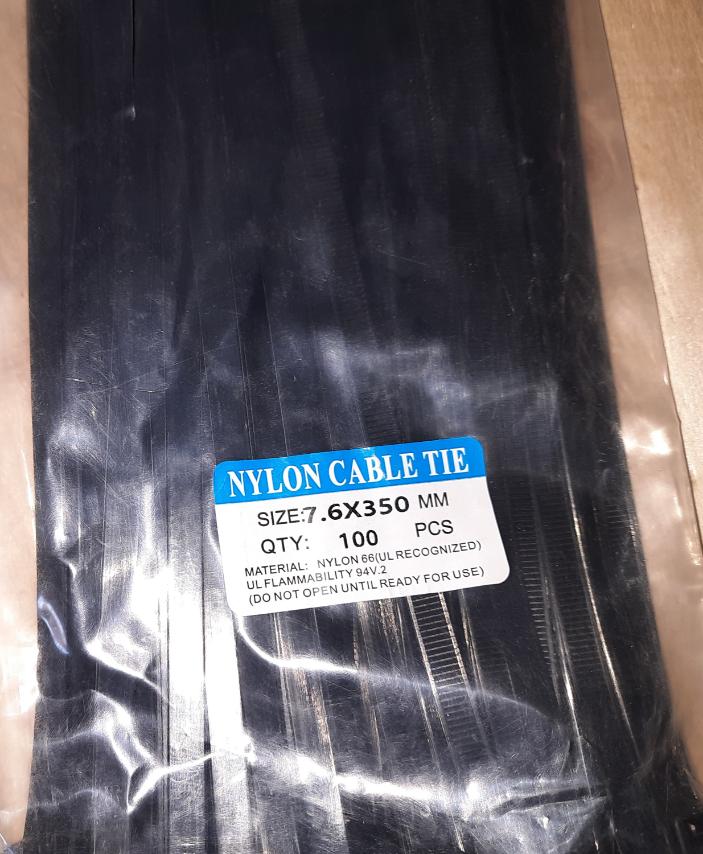 Cable Tie 7.6*350MM (100Pcs/Pkt) Black