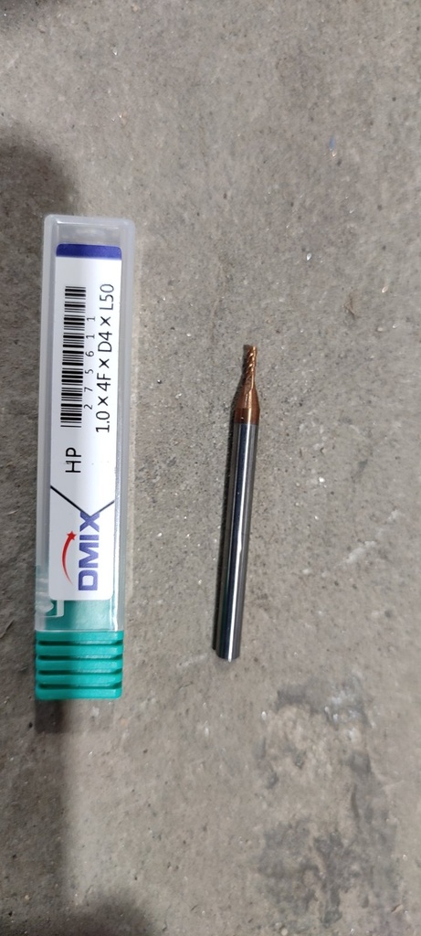 End Mill - Tungsten Steel, HP-1.0 x 4F x D4 x L50