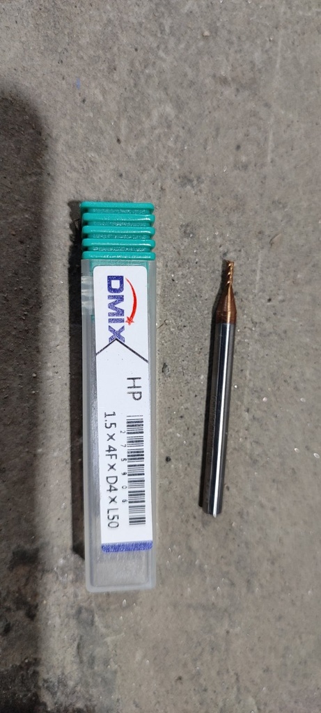End Mill - Tungsten Steel, HP-1.5 x 4F x D4 x L50
