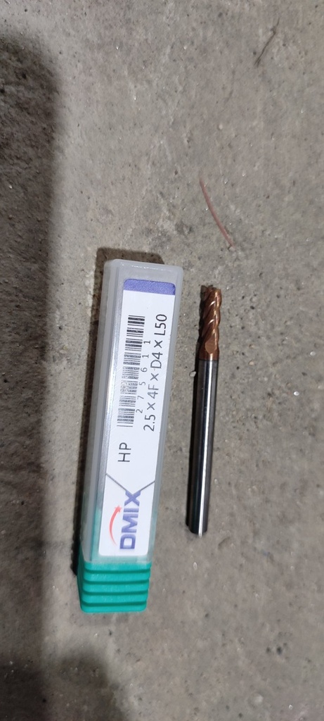 End Mill - Tungsten Steel, HP-2.5 x 4F x D4 x L50
