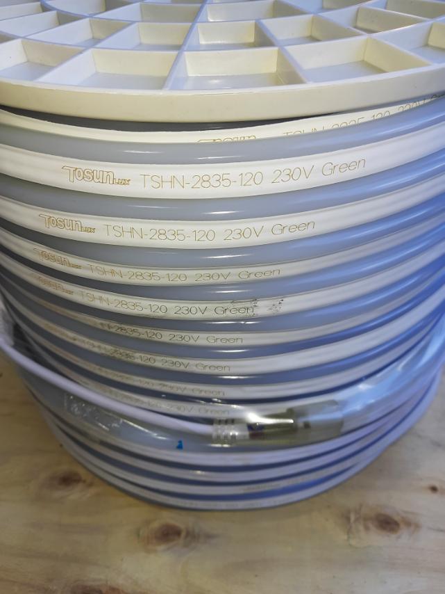 Led Neon Light High Voltage AC220V, TSHN-2835-120, SMD2835, 120Led/M, 20-22LM/LED, Ra>70, 6W/M, 8*16mm, Green