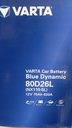 Battery 12V/75Ah 80D26L BLU (Made in Korea)