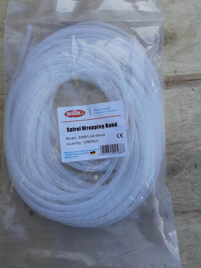 Spiral Wrapping Band White SWB1-04 (10M/Roll)