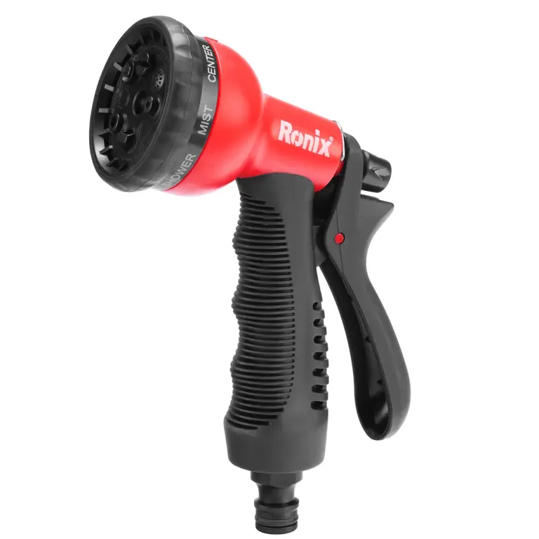 Ronix 8Pattern Plastic Water Spray Gun And Hose Fittings RH-4018  