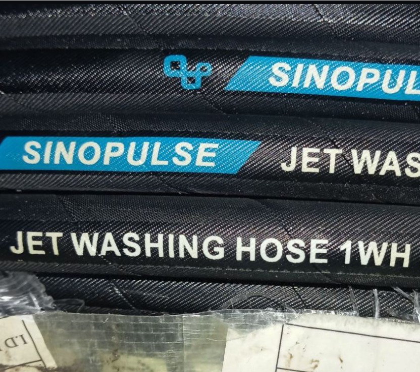 Sinopulse-Hose, Pressure Jet Washing, 1WH (Braided, Cloth Surface, Black) 5/8"