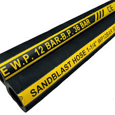 Hose, Rubber, Sandblast, 12Bar (Cloth Surface, Black) 1-1/4"