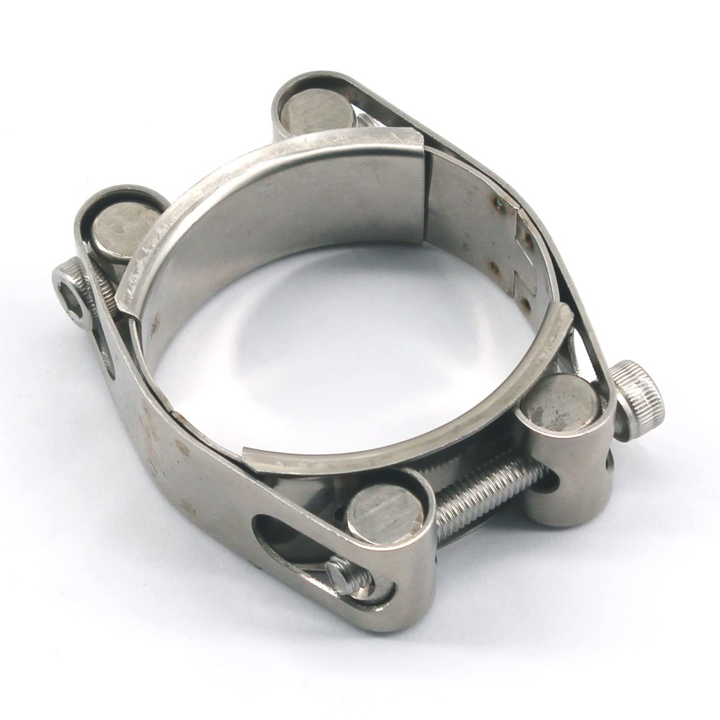 Hose Clamp - Double Bolt, SS316 (Allen Key Type) 55-65MM