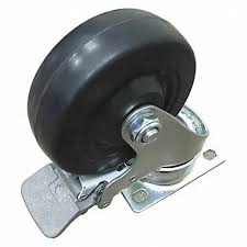 Caster Wheel, With Brake (Medium Duty, Heat Resistant, Polyurethane, Load 400KG) 3"