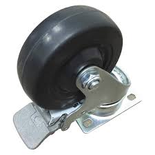 Caster Wheel, With Brake (Medium Duty, Heat Resistant, Polyurethane, Load 400KG) 5"
