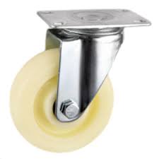 Caster Wheel, Universal (Small, White Nylon, Load 50KG) 3"