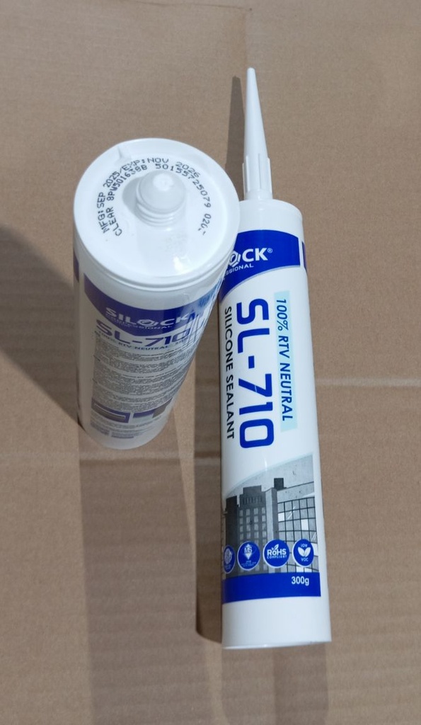 Silock - Silicone Sealant, SL-710, Clear (For Glass to Metal and Polycarbonate) 290G