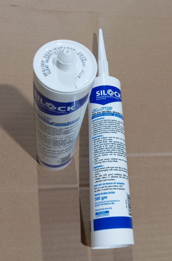Silock - Silicone Sealant, SL-715, Clear (For Wet Area and Bathroom) 300ML