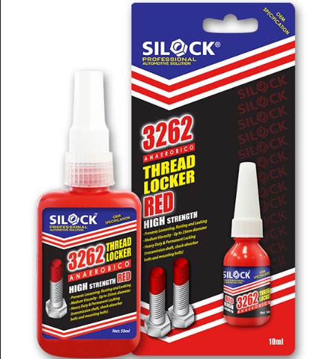 Silock - Thread Locker, 3262, Red (Heavy Duty and Permanent Locking) 50ML
