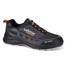 Safetoe - Safety Shoes,L-7571, Size 44  Low Ankle Comp Toe S1P SRC - Fashionable Grey