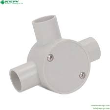 3 Way Circular Intersection Box with Cover 25MM (White)